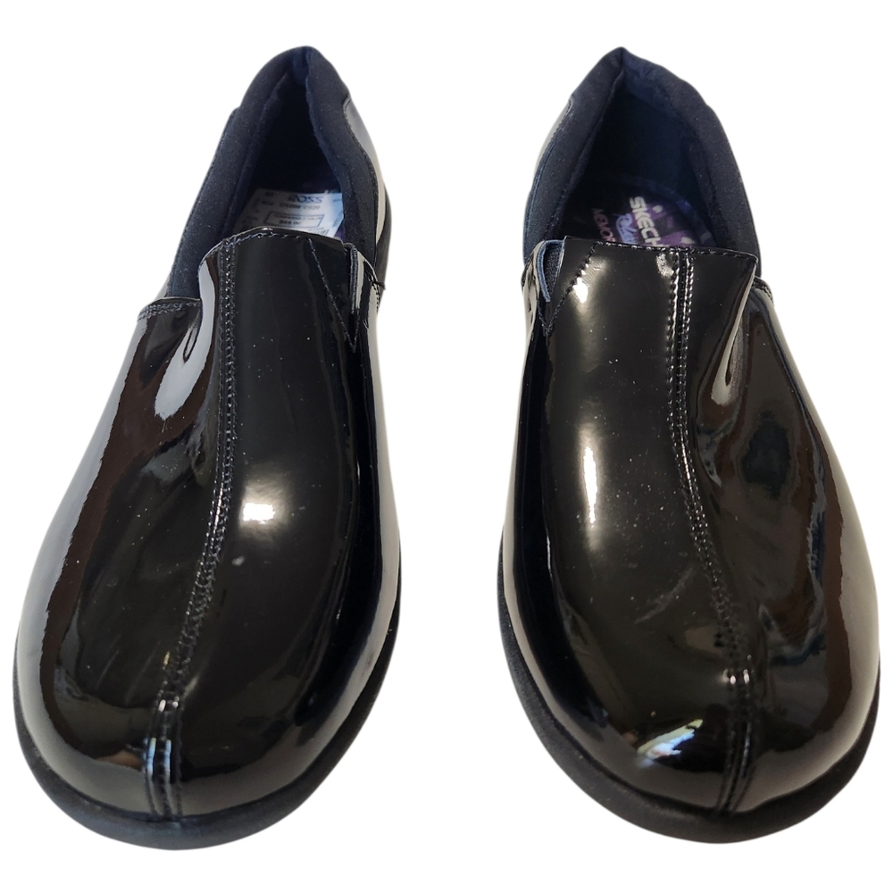 Skechers (Closer To 7.5 Than 8.5) Women’s Black Slip-On Patent Casual Shoes - Picture 6 of 14